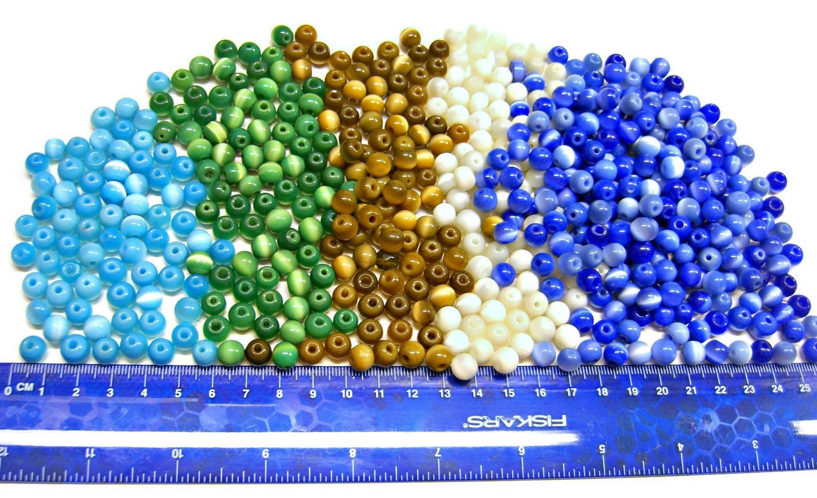 Lots of Assorted 6mm Cats Eye Beads for Jewelry Making or Etsy