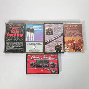 60'er Jahre Musik Kassette Tapes Fats Domino, Righteous Brothers, Drifters / Coasters, Theventures, Cruisin' Classics Verschiedene Künstler Bundle 5