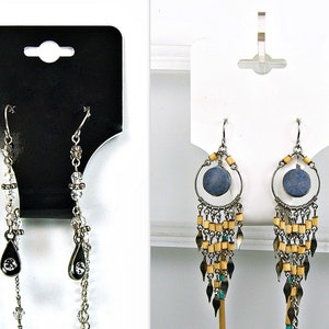 Displaykaart hang tag 100-delige grote sieradensets ketting of armband en oorbellen zwart of wit gevouwen hangende hangtag in de VS gemaakt