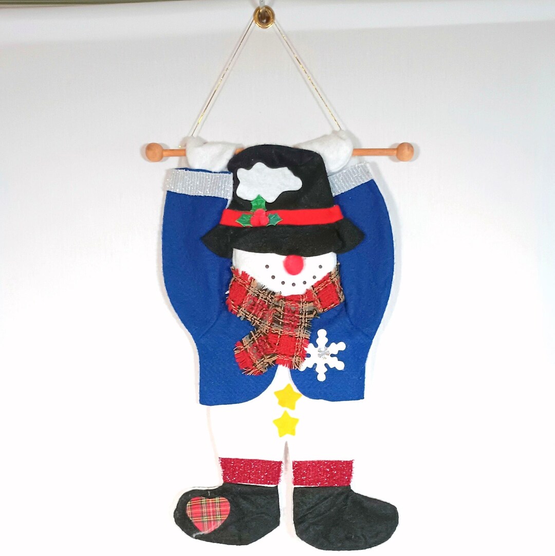 Gisela Graham Felt Snowman Door Hanger