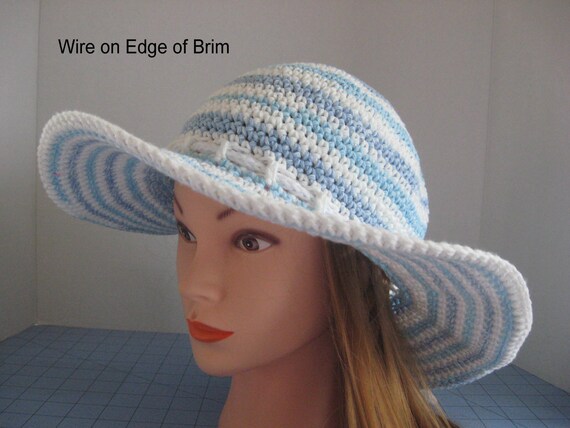 Handmade Crochet Sun Hat With Floppy 
