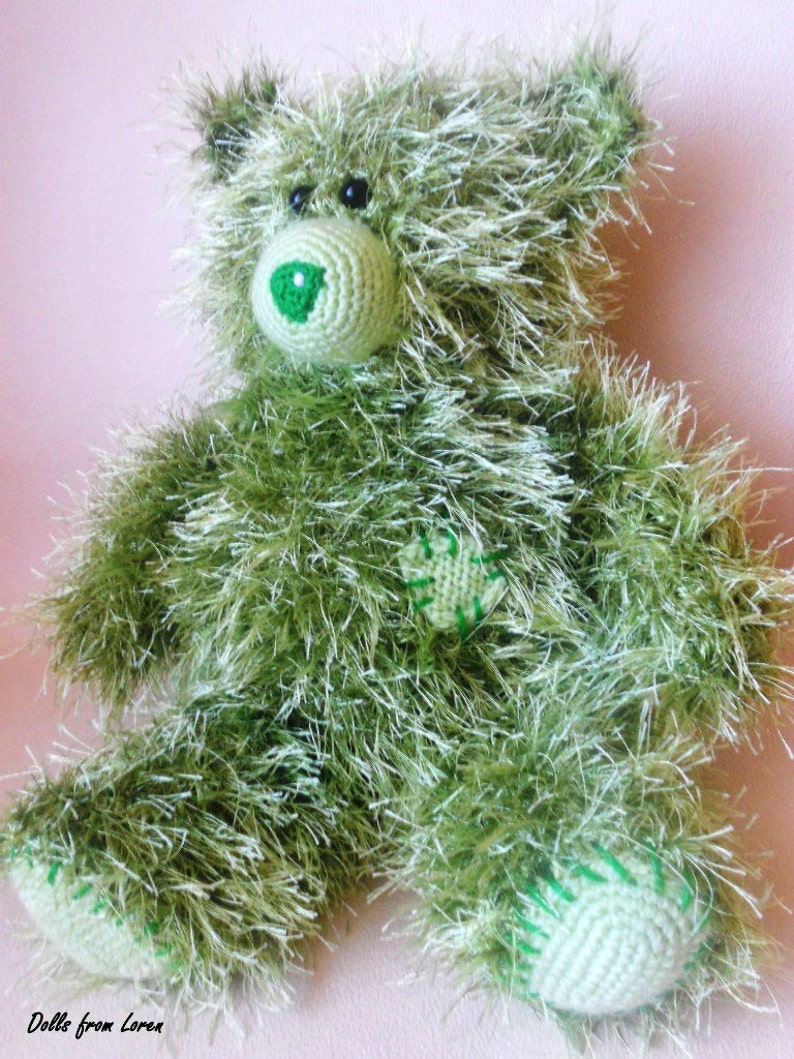 Green knitted Teddy Bear Custom teddy bear Knitted Toys Home decor Nursery Gift for kids Photo props for kids Will be made JUST FOR YOU