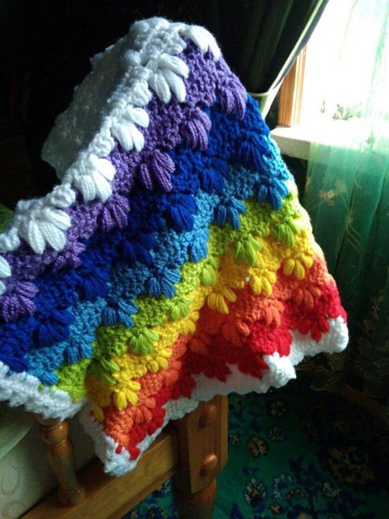 Crochet Pattern Baby Blanket Rainbow Pattern Rainbow Baby Gift Etsy