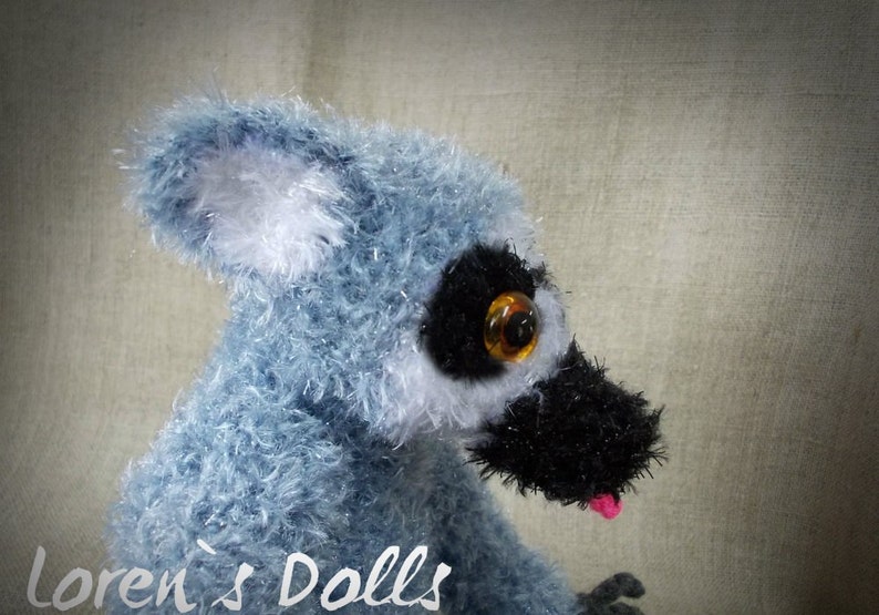 Ring-tailed Lemur Toy Lemur Stuffed animal crochet monkey Madagascar king Julian Ring-tailed Lemur Plush zoo gift MADE TO ORDER