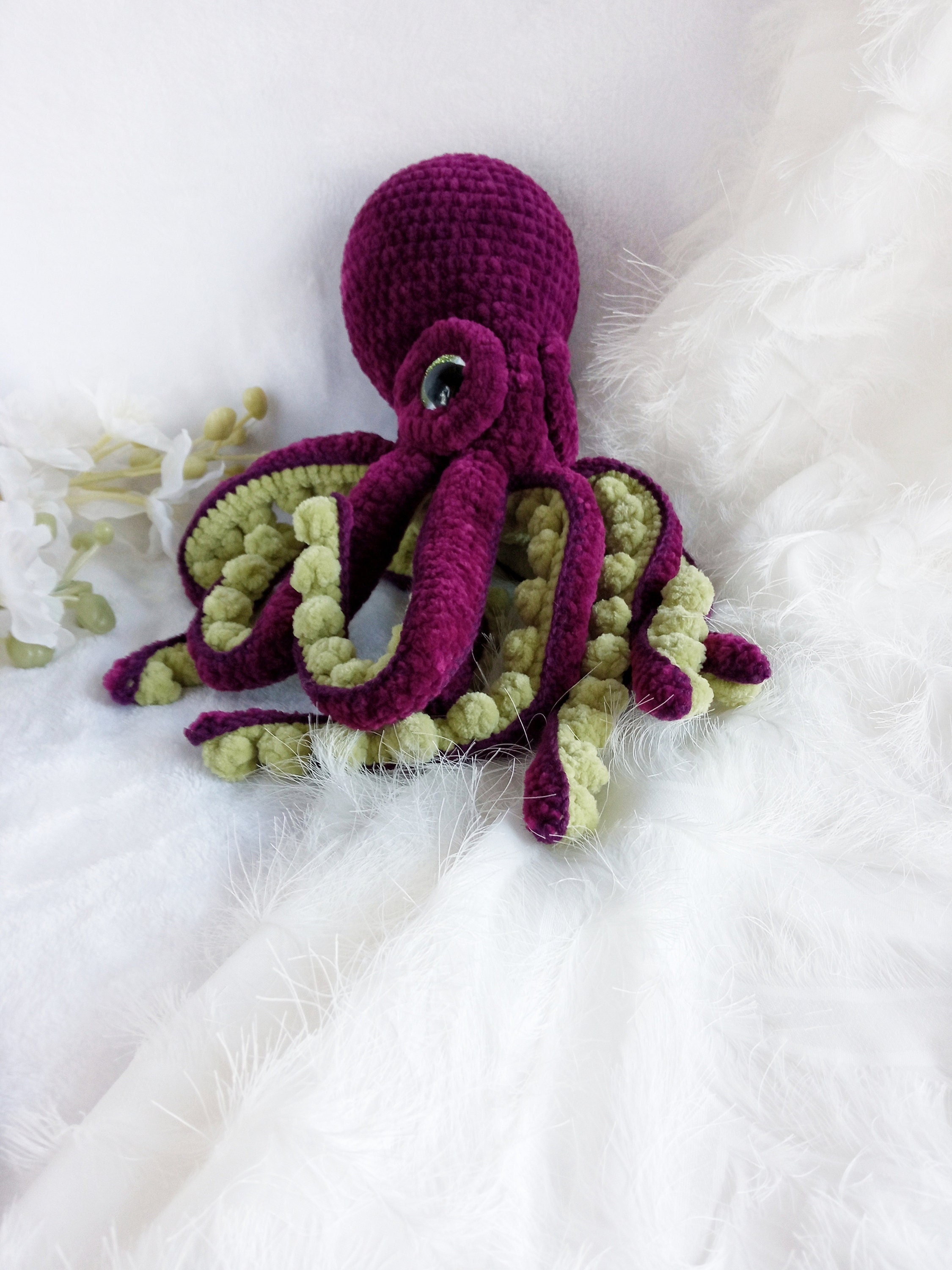 Toys Stuffed Animals & Plushies Small plush octopus toy Handmade