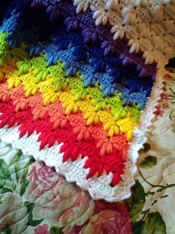 Crochet Pattern Baby Blanket Rainbow Pattern Rainbow Baby Gift Etsy
