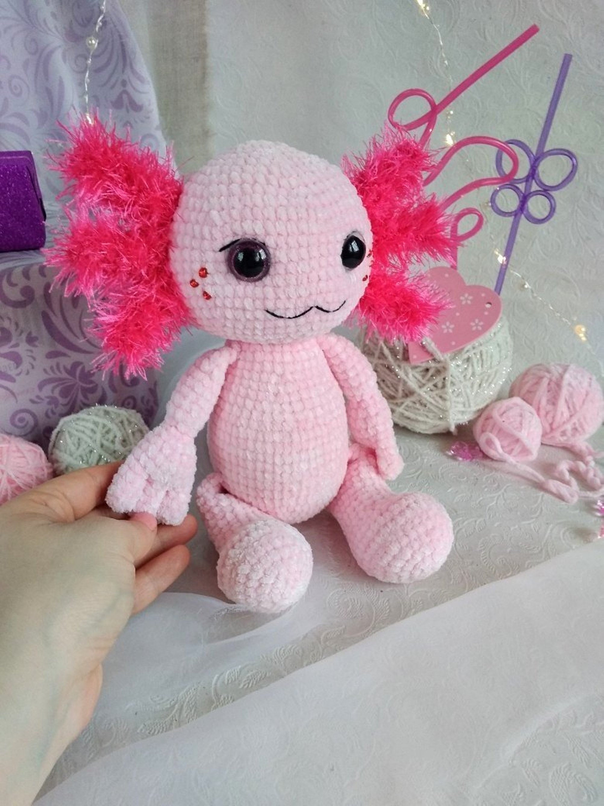 Cute axolotl Crochet pattern Crochet toy amigurumi tutorial Etsy