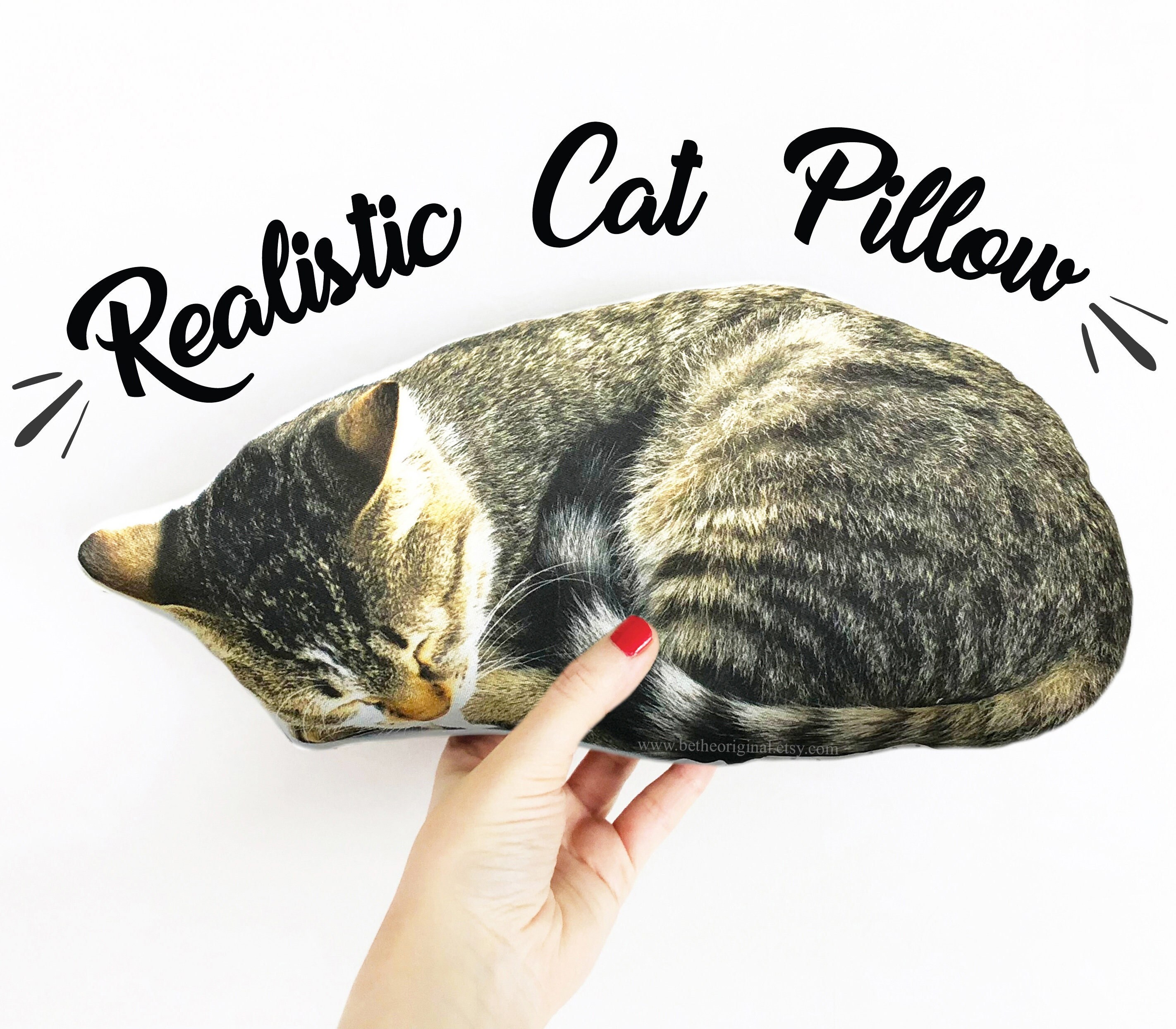 realistic cat pillow