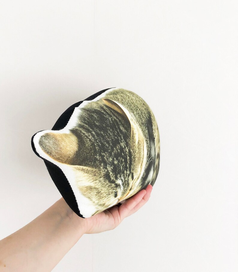 Sleeping Cat Pillow Stuffed Animal Plush Cotton Anniversary Etsy