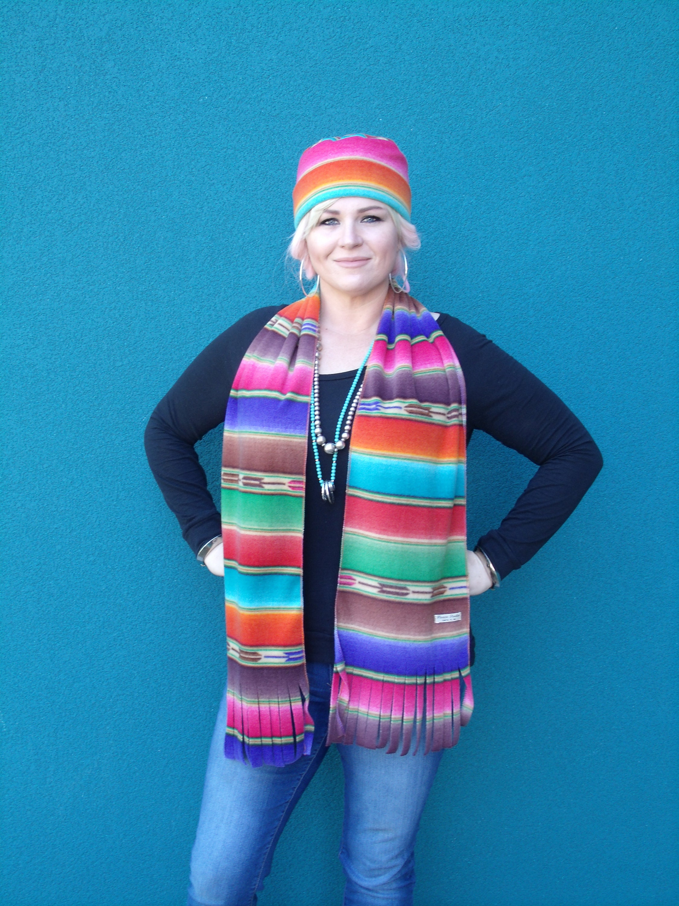 Fleece Hat and Scarf Set Bright Arrow Fleece Gift for Men Etsy