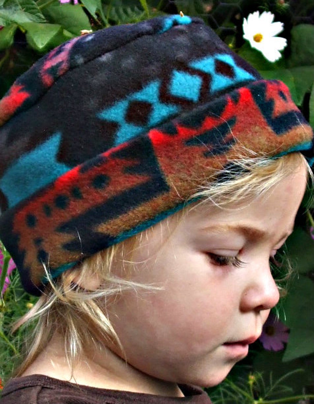 Fleece Hat for Babies, Kids, Adjustable Cuff, SW Black Canyon Print
