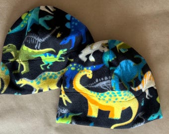 Dinosaur Print Fleece Beanie: Gifts for Paleontologists