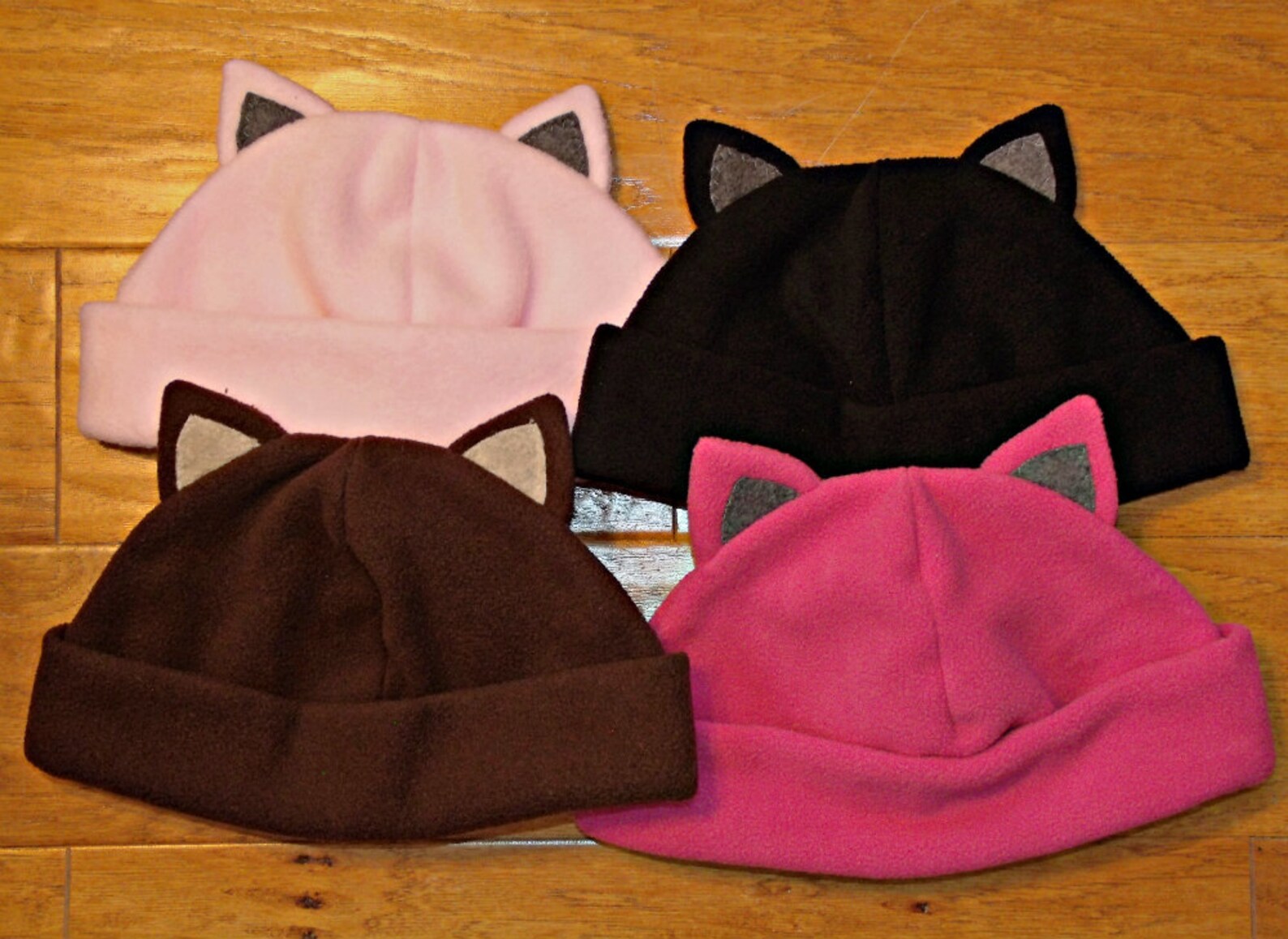 Kitty Ears Fleece Hat Cat Ears Hat Fleece Kitty Ears Hat for Etsy