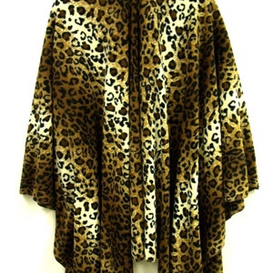 Fleece Ruana wrap in Cheetah Print Fleece, Two Sizes for Women, Gifts ...