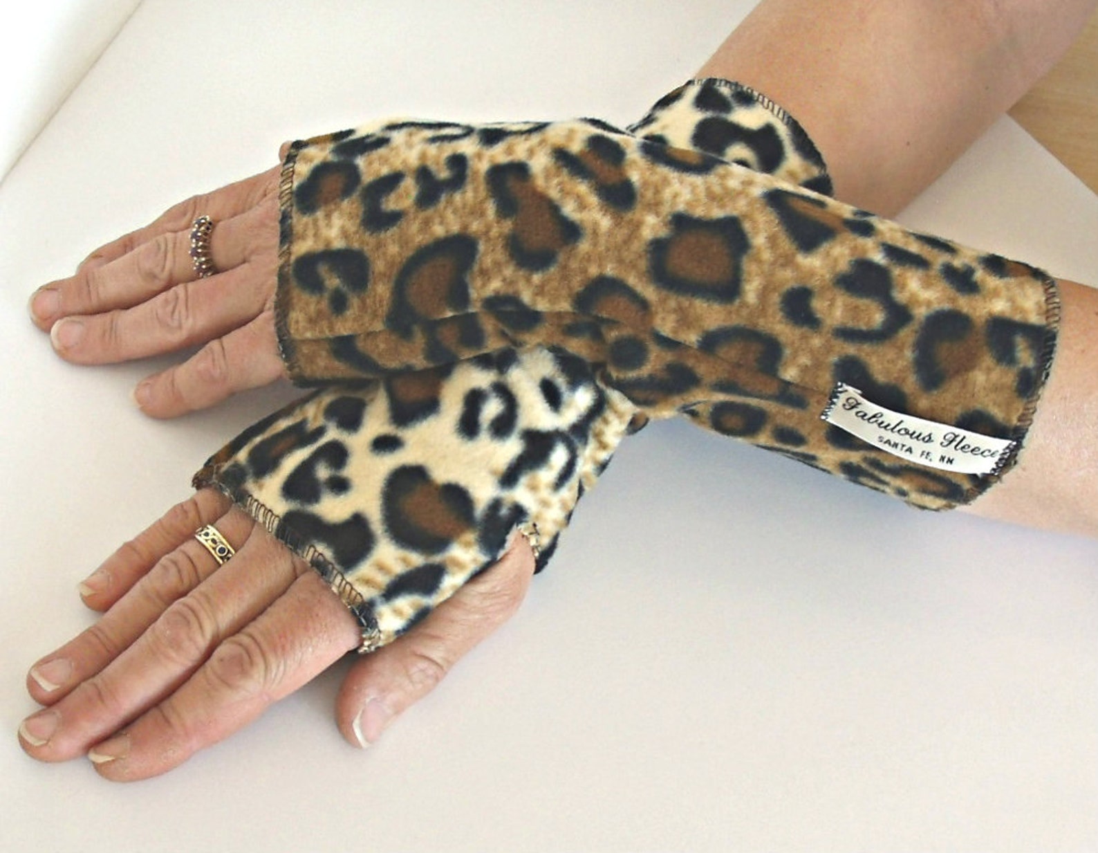Fleece Arm Warmers Fleece Wrist Warmers Cheetah Print Fleece Etsy