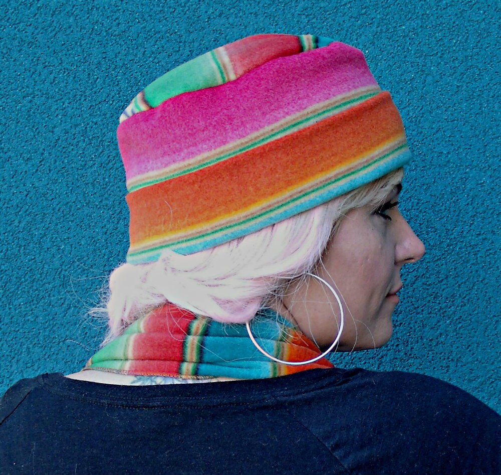 Fleece Hat and Scarf Set Bright Arrow Fleece Gift for Men Etsy