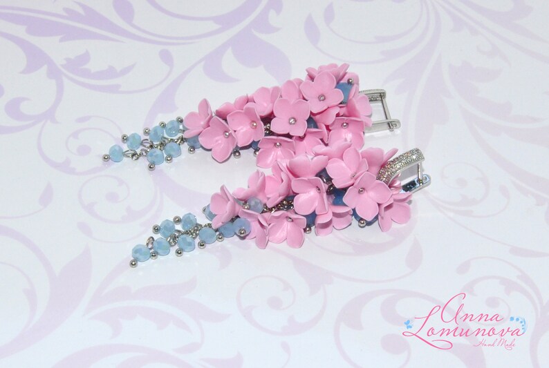 Blue Pink Long Earring Pink Girlfriend Gift Light Pink Earring Etsy