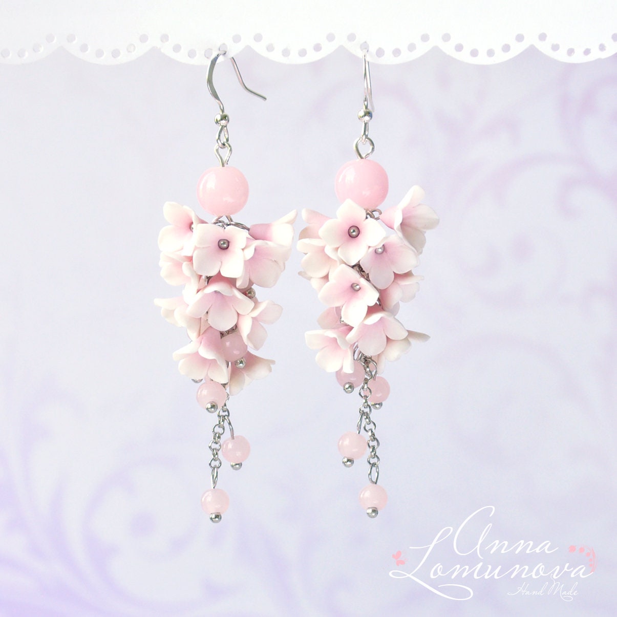 Blush Pink Tassel Earrings, Bohemian Tiered Tassel Earrings - Jewels by  Trish