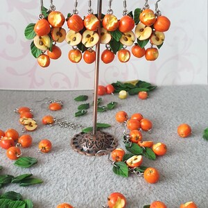 Apple earrings Fruit earrings Summer earrings Miniature food earrings Fruit jewelry gift Food earrings image 5