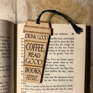 Coffee cup wooden bookmarker