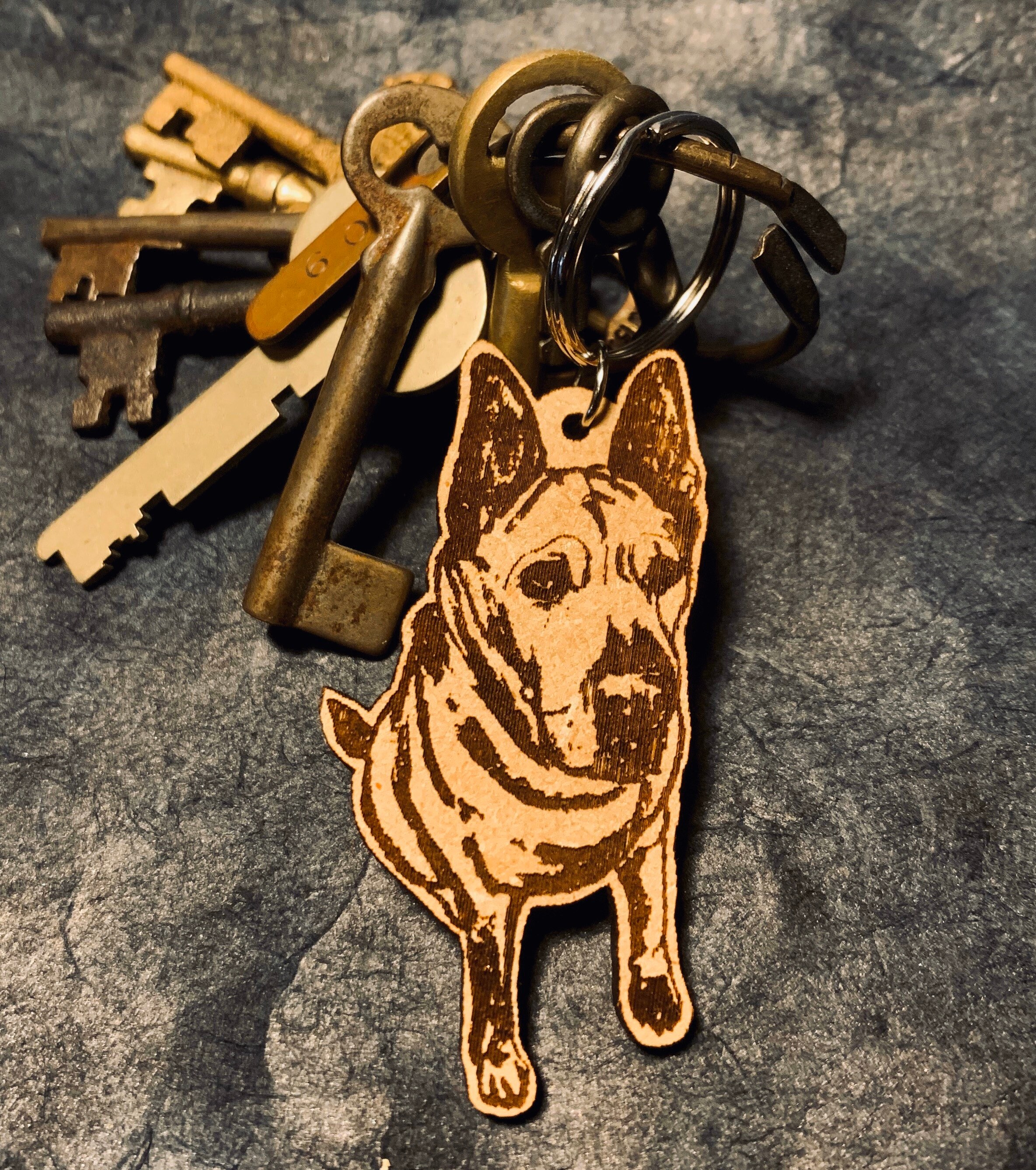 Pet Portrait Keychain//Handdrawn// Laser engraved on wood Etsy