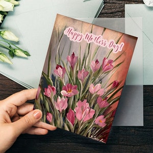Happy Mother es Day Karte, BlumenMalerei Karte, Karte Mama, Muttertagskarte, Muttertagskarte druckbar, Karte für Mama, Digitale Datei