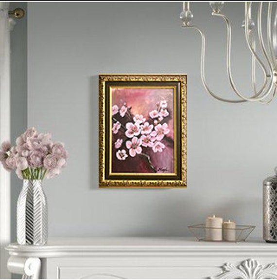Sakura Acrylic Paintings Hand Painted Wall Art Decore With or