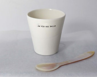 Espresso cup “Life is beautiful”