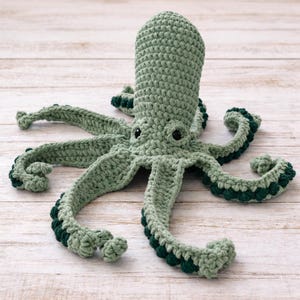 Crochet Octopus Plush, Extra-Large Stuffed Cuddle Toy, Ocean Nursery Decor, Handmade Sea Creature Plush