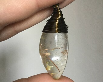Golden Rutilated Quartz necklace