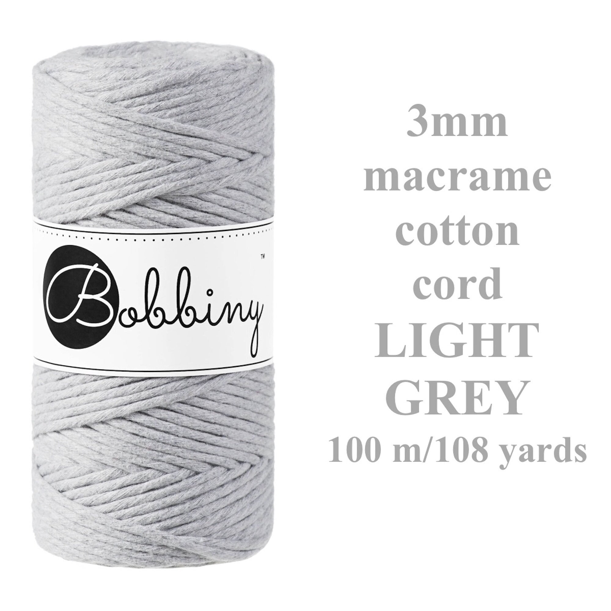 6MM Macramé Cord 1/4 Inch Cotton Rope Super Soft Weaving Cord