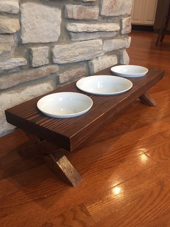Dog Bowl Stand Elevated Dog Feeder Raised Dog Bowl 3 Dog Etsy