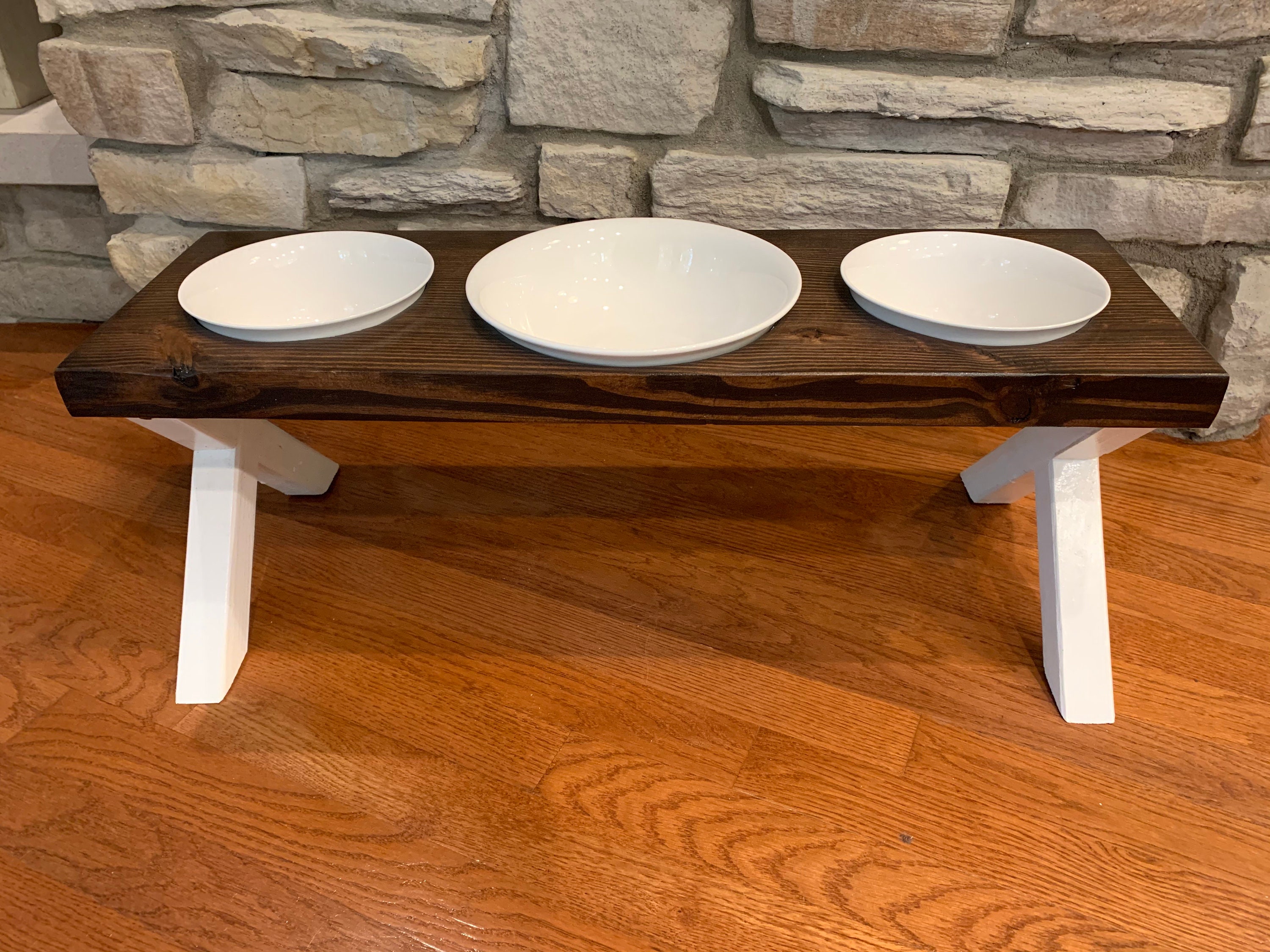 Dog Bowl Elevated Dog Feeder Raised Dog Bowl 3 Dog Bowl Etsy