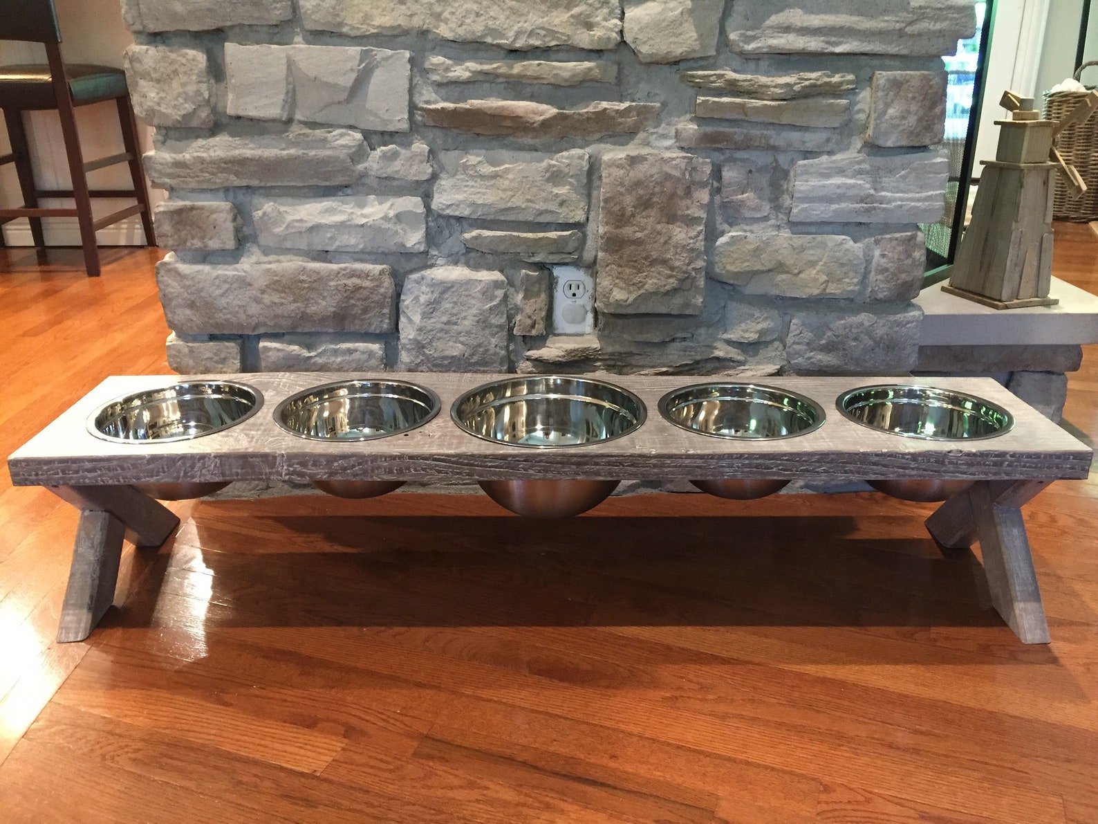 Dog Bowl Extra Large Dog Bowl Feeder 5 Bowl 8 8 10 Etsy