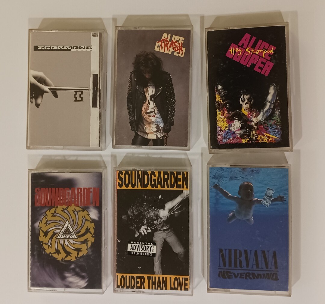 6 Various Vintage Cassette Tapes Nirvana Sound Garden. Etsy