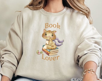 Book Lover Sweatshirt, Bookworm Gift, Teacher Gift, Librarian Pullover, Cozy Book Sweatshirt, Gift for Reader, Bookish Apparel, Bookish Gift