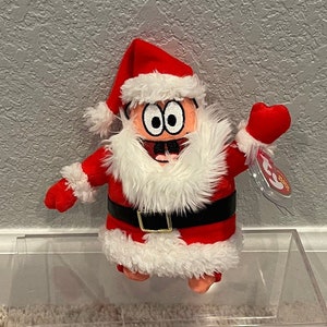 Ty Beanie Babies - Patrick Claus (Patrick Star the Santa Claus) - SpongeBob Squarepants (Nickelodeon)
