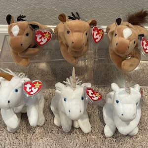 Ty Beanie Babies - Horses and Unicorns - Derby and Mystic (Your Choice)