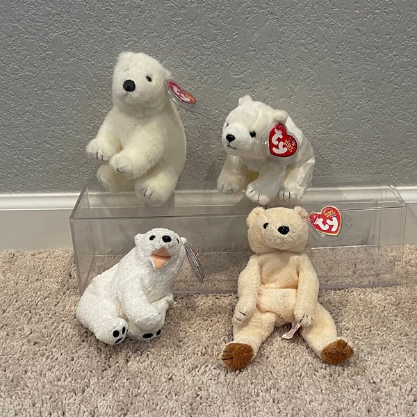 Ty Beanie Babies - Polar Bears - Icepack, Fridge, Aurora, Chili (Your Choice)