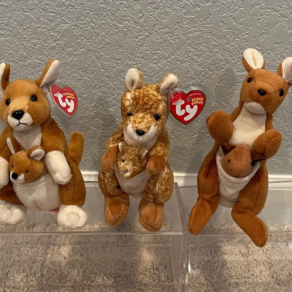 Ty Beanie Babies - Kangaroos - Pogo, Willoughby, Pouch (Your Choice)