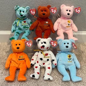 Ty Beanie Babies - &quot;I Love&quot; State & City Bears -  Hawaii, Arizona, California Poppy, Tennessee, Las Vegas, Kansas Sunflower (Your Choice)