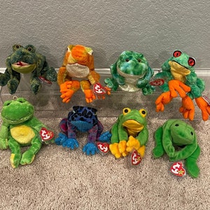 CLEARANCE!!! Ty Beanie Babies - Reptiles & Amphibians - Frogs - Croaks, Prince, Marsh, Panama, Charm, Dart, Smoochy, Legs (Your Choice)
