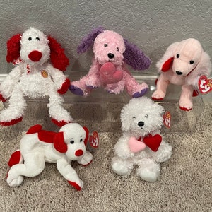 Ty Beanie Babies - Valentine&#39;s Day Dogs - Adonis, Sweetiekins, Sonnet, Honey-Bun, Loveypup (Your Choice)