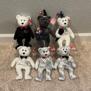 Ty Beanie Babies - New Year&#39;s Eve Celebration Bears - 2005, 2006, 2007, 2008, Countdown (Your Choice)