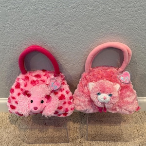 Ty Beanie Babies - Pinskys Pink Purses - Poodle Caboodle (Dog), Purrrse (Cat) - Your Choice