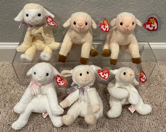 Ty Beanie Babies - Easter Lambs and Sheep - Fleece, Sheepishly, Ewey, Lullaby, Fleecie (Your Choice)