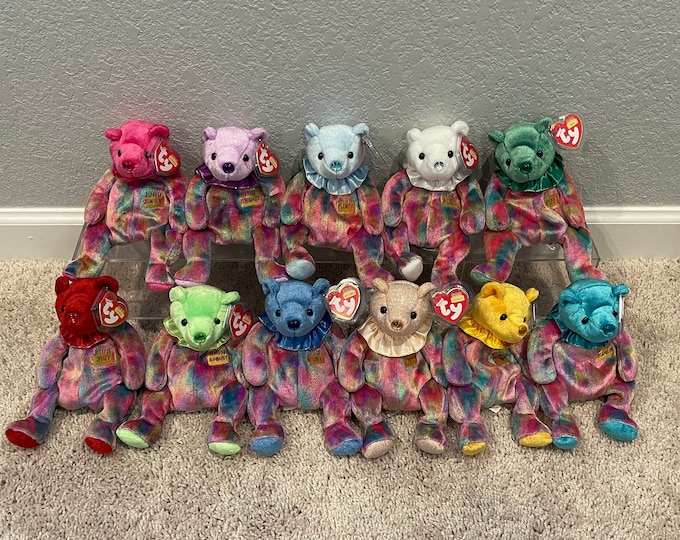 Ty Beanie Babies - Birthday Bears - Neck Ruffle - Jan, Feb, March ...