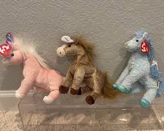 Ty Beanie Babies - Horses and Unicorns - Charmer, Filly, Charming (Your Choice)