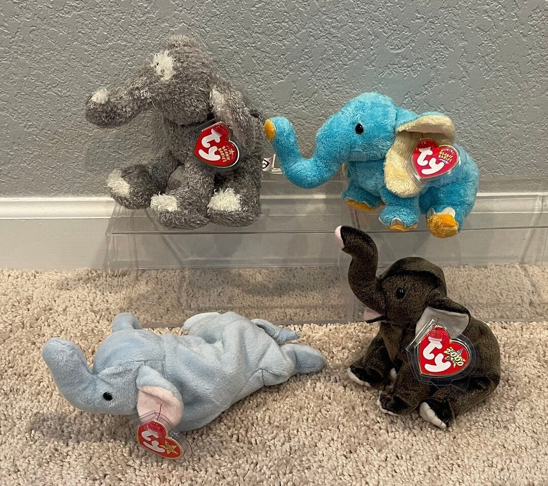 Ty Beanie Babies Elephants Peanut, Tootoot, Trumpet, Jimbo your Choice
