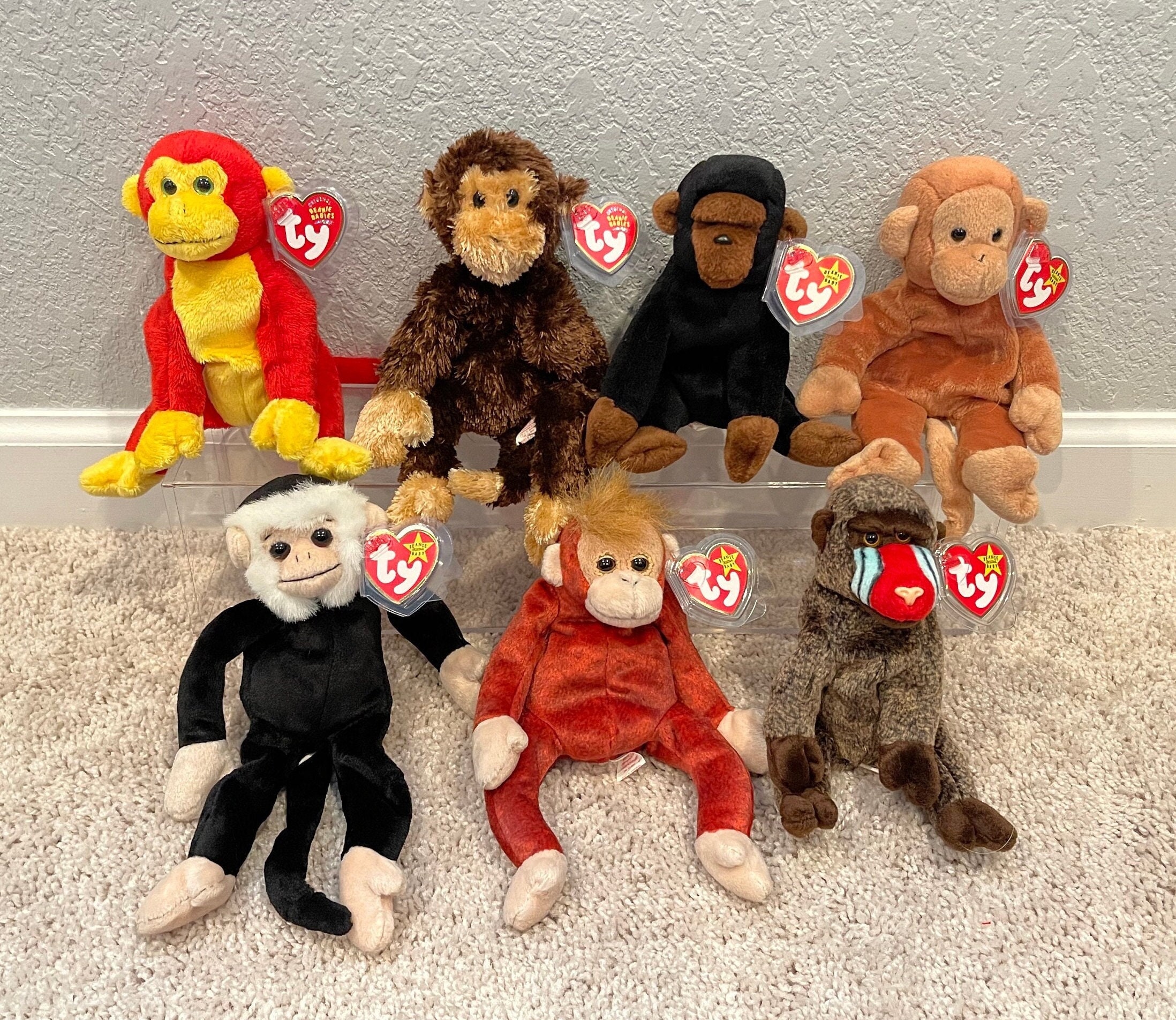 Ty Beanie Babies Monkeys Orangutans Gorillas Chopstix - Etsy Hong Kong